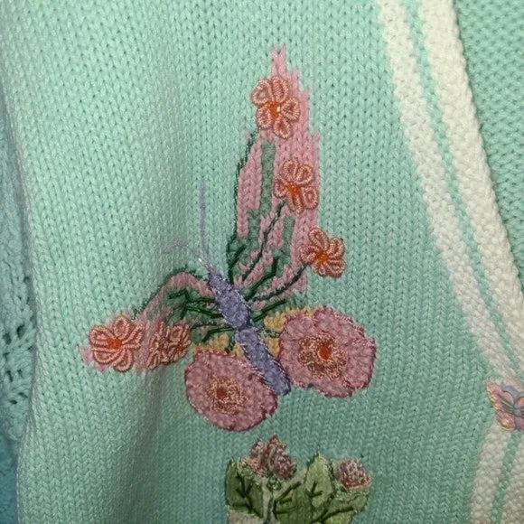 Storybook Knits Floral Cardigan Butterfly L - Picture 5 of 12